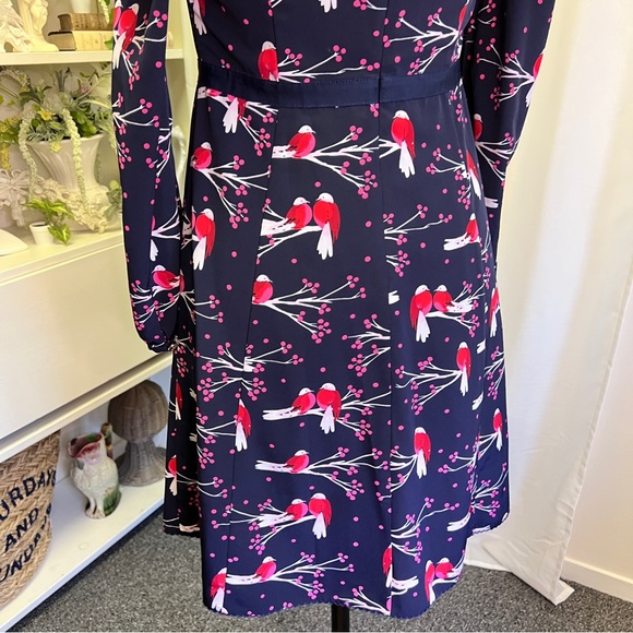 Draper James Love Birds Cold Shoulder Blue Dress - Picture 9 of 16